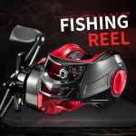1PC Metal Spool Fishing Reel Black And Red High-speed Ratio Universal For Fresh And Saltwater Long-casting Versatile Baitcasting