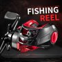 1PC Metal Spool Fishing Reel Black And Red High-speed Ratio Universal For Fresh And Saltwater Long-casting Versatile Baitcasting Reel