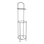 Toilet Roll Holder & Stand Matt Black