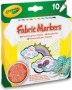 Crayola Fabric Markers Pack Of 10 Assorted Colours