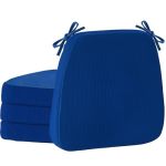 Nobildonna Dining Chair Cushions Set Of 4-2" Thick High-density Foam Chair Pads With Ties And Non-slip Bottom Removable Washable