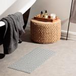 Hexagonal Pvc Bath Mat Dove Grey