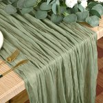 1 Piece Of Polyester Pleated Table Flag Bohemian Style Gauze Tablecloth Wedding Decoration Gift Giving Event Holiday Party Resta