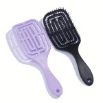 1PC Detangling Hair Brushes Set Hollow Design Plastic Paddle Brush Scalp Massage Comb Suitable For Wet And Dry Hair Hairdressing