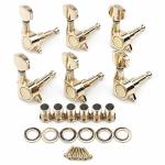 Swhmc 6R Gold Guitar Tuning Pegs - Semi-closed Machine Heads For Acoustic electric Guitar 6-PACK With Hardware