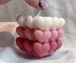 1PC Candle 3D Hearts Mold