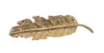 Gold Solid Leaf Hair Slide