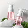 2pcs Portable Fine Mist Spray Bottles - 60ml/30ml Travel Size Hypoallergenic Clear Perfume & Lotion Dispenser With Pump