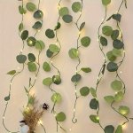 1PC 201.17CM LED Simulated Eucalyptus Vine String Lights Simulated Eucalyptus Vine String Lights With 20 LED Home Bedroom Weddin