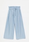 PoP Candy Paperbag Waist Denim Pants - Light Blue