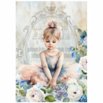 Tear Resistant Deco Print Blue Ballerina
