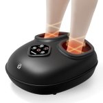 Comfier Foot Massager With Heat & Compression Deep Kneading & Rolling Massage For Tired Feet Fits Up To Size 14 Adjustable Inten