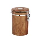 Airtight 304 Stainless Steel Coffee Canister With CO2 Valve & Spoon 1.8L