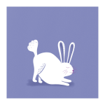 Glum Bunny Art Print - Cute Bunny
