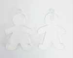 Laser Sublimation Blanks : Subli-acyrlic With White Coating Christmas Hanging Ornaments : Ginger Bread Girl And Boy 3 Or 4MM