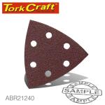 Sanding Triangle Sheet 240GRIT 94X94X94MM 5 PACK W holes Hook & Loop