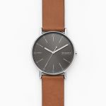 Skagen Signatur Silver Round Leather Men's Watch SKW6578