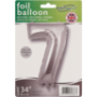 Silver Number 7 Foil Balloon 86CM