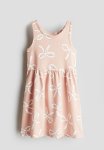 Patterned Cotton Dress - Pink