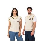 Springboks Crochet Vest Knit Ivory