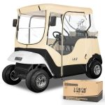 10L0L 2 Passenger Golf Cart Enclosure For Ezgo Txt & Rxv 600D Waterproof Golf Cart Rain Cover Heavy Duty Driving Enclosure Snowp