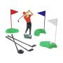 Golf Set Cake Topper Decor Golfer Player Holes Greens Flags Clubs Balls