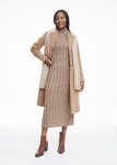 Ribbed Poloneck Knit Midi Dress