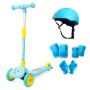 Kids Height Adjustable Scooter With Protective Gear.