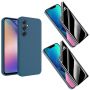Cover Comaptible With Samsung Galaxy A17 Case + 2 Matte Privacy Glass
