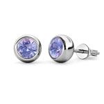 DESTINY Moon June alexandrite Birthstone Earrings With Swarovski Crystals In A Macaroon Case