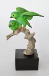 2 Green Love Birds On Tree – 30X14CM