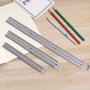 3PCS Stainless Steel Rulers Set Non-slip Easy-to-read Professional & Educational Durable & Precise Measuring Tools