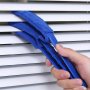 Triple Venetian Blind Cleaner Brush - Home Cleaning Tool For Air Conditioning Windows Curtains - Manual Dust Remover For Living Room Bedroom Outdoor Car