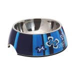 Rogz Dogz 2-IN-1 Bubble Dog Bowlz - Medium Indigo Bone