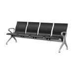 Airport Bench – Public Seating – Polyurethane – Indoor Use – Flat Packed – Four Seater – 237 X 67 X 87 Cm