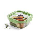 L Ku Square Airtight Glass Food Container 1.1L Green