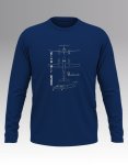 Beechcraft King Air B200 Blueprint Long Sleeve T