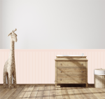 Wooden Panel Wall Sticker- Cream