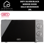 Defy Silver Mirror Door Solo Microwave - 20L DMO381