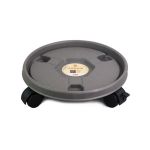 Grey 26CM Plastic Wheeled Plant Tray