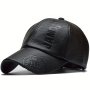 1PC Men's British Pu Leather Baseball Cap Adjustable Breathable Casual Hat Spring/summer/autumn/winter Hat