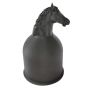 Automotive Black Horse Head-shaped Trailer Hitch Cover - 10CM