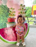 Watermelon Crop Top With Bloomer And Headband