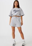 Toggle Hem Short Sleeve Fleece - Grey
