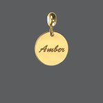 Gold Engravable Charm