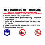 Trailer Off-loading Sign