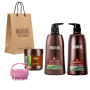 750ML Shampoo Conditioner 500ML Keratin Masque & Scalp Massager