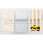 Flag - Metallic Index Flag Pack - Gold silver 60 Flags dispenser