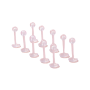 Clear Stud Earrings And Labret Lip Ring - 10-PIECE