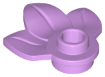 Parts Plant Plate Round 1 X 1 With 3 Leaves 32607 - Medium Lavender